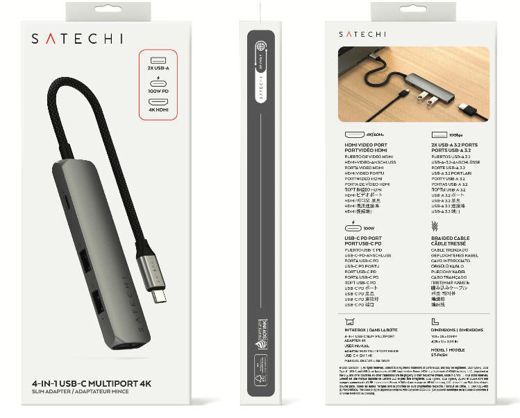 USB-C Slim Multiport Adapter 4 in 1 Satechi