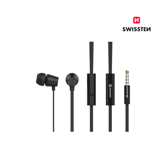 EarBuds Dinâmicos YS500 Preto Swissten