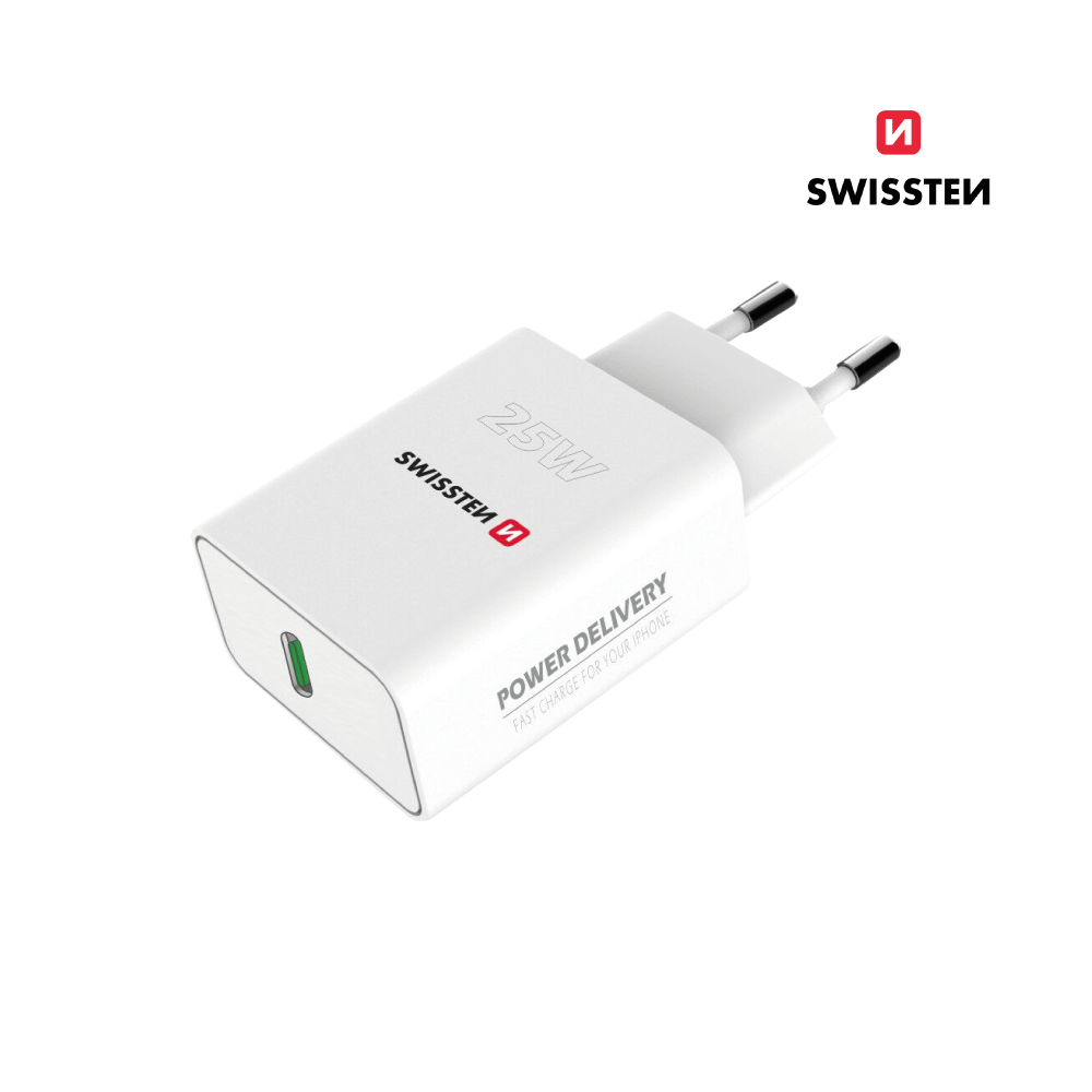 Adaptador Carregador Power Delivery USB-C 25W Swissten