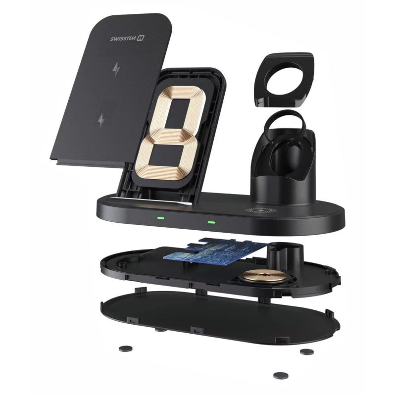 Carregador Wireless 3 em 1 15W Swissten