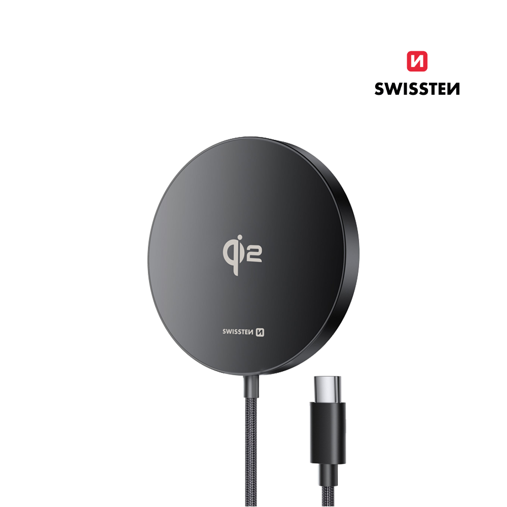 Carregador Wireless Qi2 MagPuck 1.5 M Swissten
