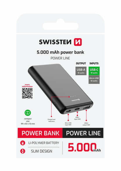 Power Bank 5000 mAh Power Line Swissten