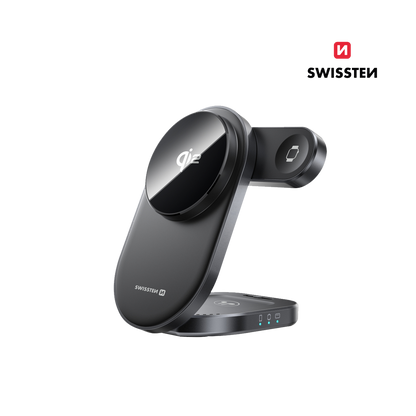 Carregador Wireless Qi2 MagBase (3 em 1) Swissten