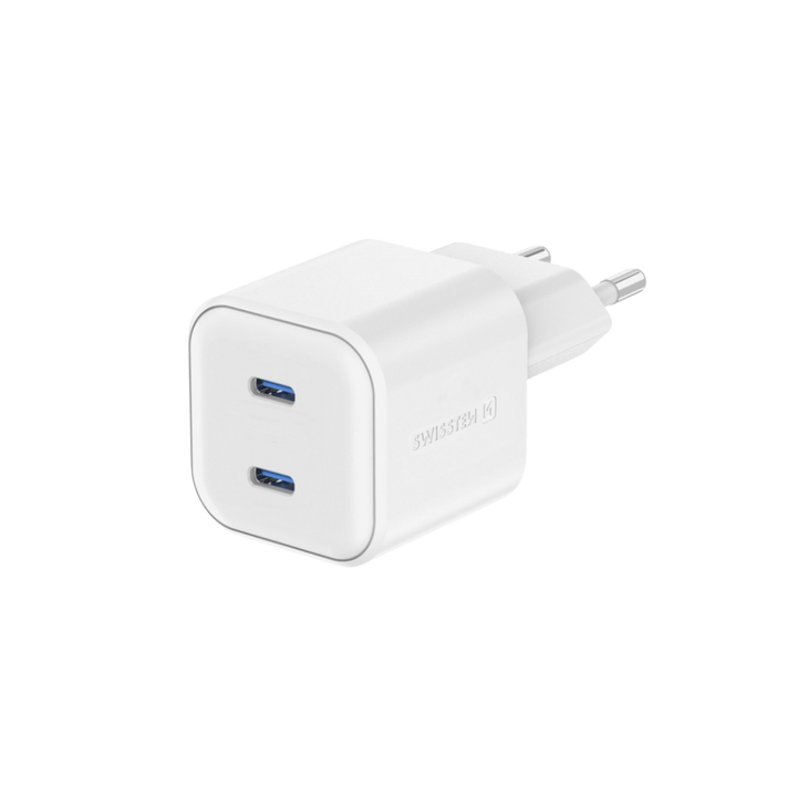 Adaptador de Corrente 2xUSB-C 20W Swissten