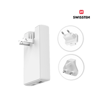 Adaptador Carregador World Travel USB - C + USB - A Swissten - ISELL & REPAIR