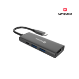 Adaptador HUB USB - C 4 em 1 Swissten (USB - C 100W, HDMI, 2x USB 3.0) - ISELL & REPAIR