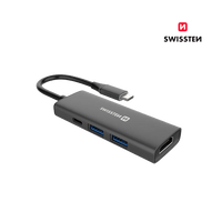 Adaptador HUB USB - C 4 em 1 Swissten (USB - C 100W, HDMI, 2x USB 3.0) - ISELL & REPAIR