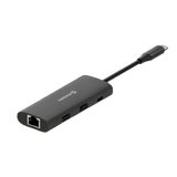 Adaptador HUB USB - C 8 em 1 Swissten (USB - C 100W, HDMI 4K, 2x USB 3.0, RJ45, SD, Micro SD) - ISELL & REPAIR