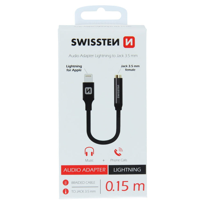 Adaptador Lightning para Jack 3.5mm 0,15M Swissten - ISELL & REPAIR