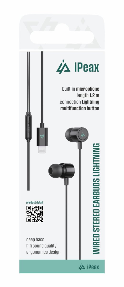 Auriculares com fio Lightning iPeax - ISELL & REPAIR