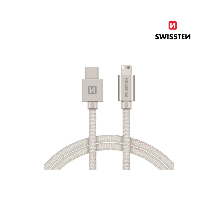 Cabo 1.2M Textile USB - C para Lightning MFI Swissten - ISELL & REPAIR