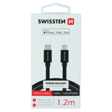 Cabo 1.2M Textile USB - C para Lightning MFI Swissten - ISELL & REPAIR