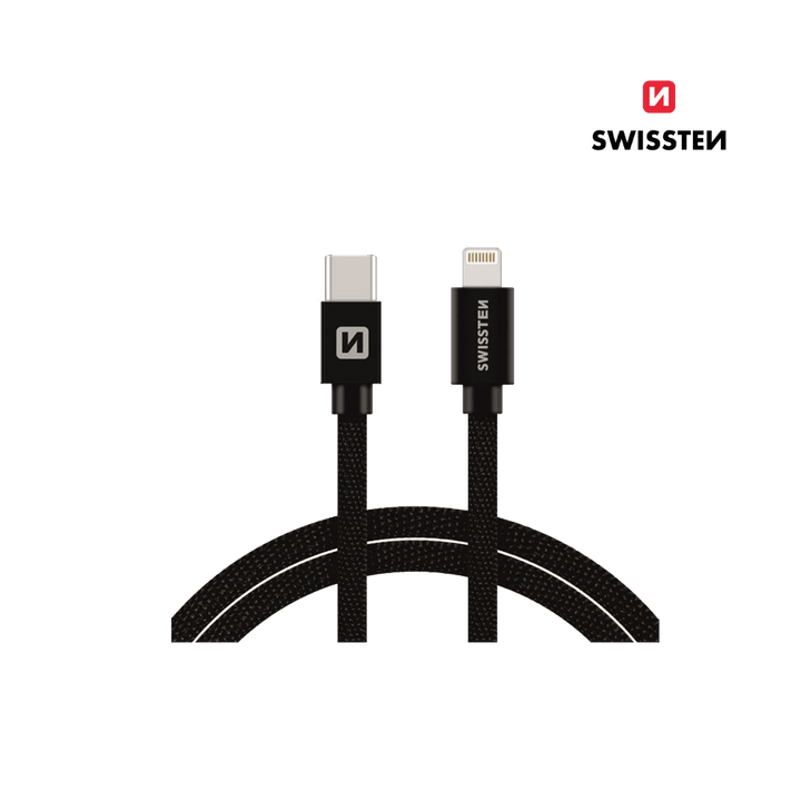 Cabo 1.2M Textile USB - C para Lightning MFI Swissten - ISELL & REPAIR