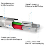 Cabo 1.2M Textile USB para Lightning MFI Swissten - ISELL & REPAIR