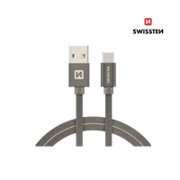 Cabo 1.2M Textile USB para USB - C Swissten - ISELL & REPAIR