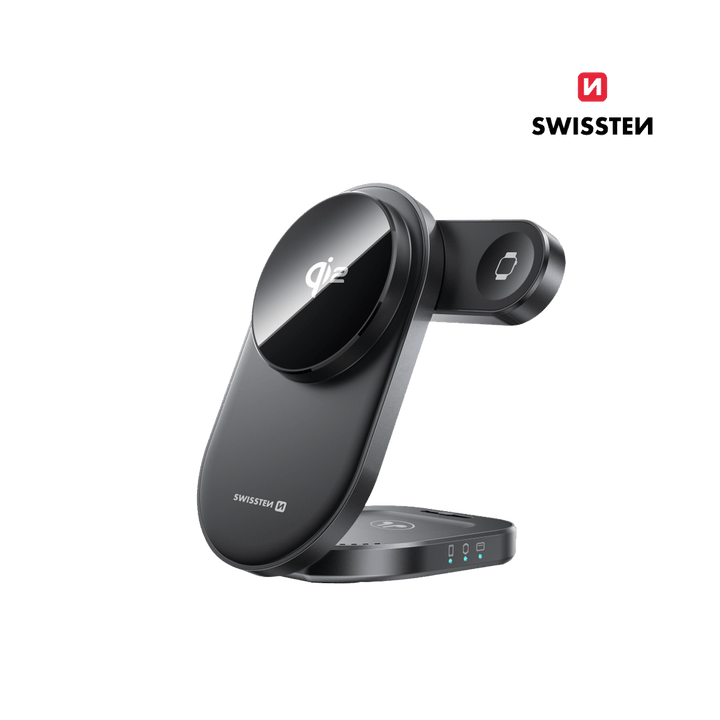 Carregador Wireless Qi2 MagBase (3 em 1) Swissten - ISELL & REPAIR