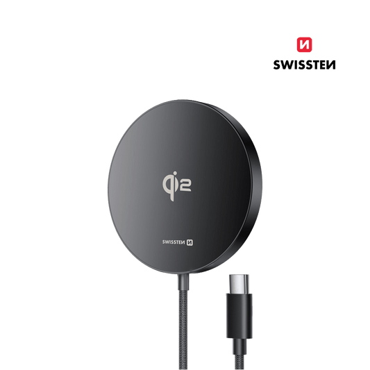 Carregador Wireless Qi2 MagPuck 1.5 M Swissten - ISELL & REPAIR