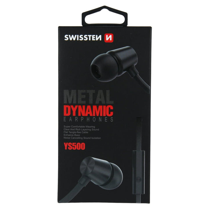 EarBuds Dinâmicos YS500 Preto Swissten - ISELL & REPAIR