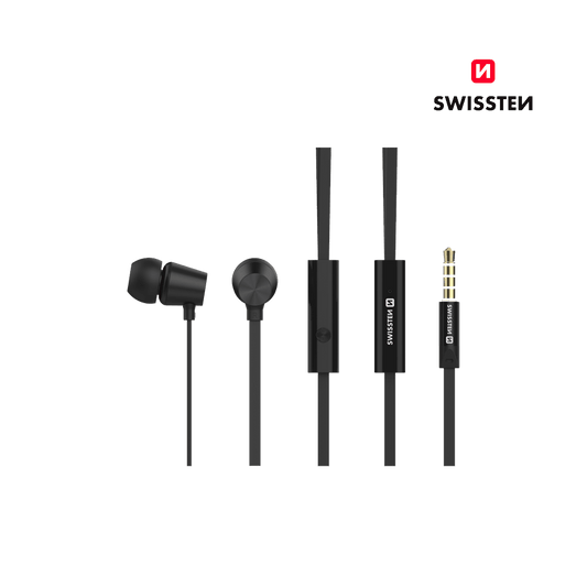 EarBuds Dinâmicos YS500 Preto Swissten - ISELL & REPAIR