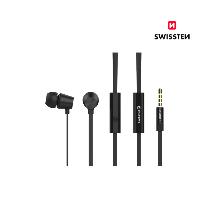 EarBuds Dinâmicos YS500 Preto Swissten - ISELL & REPAIR