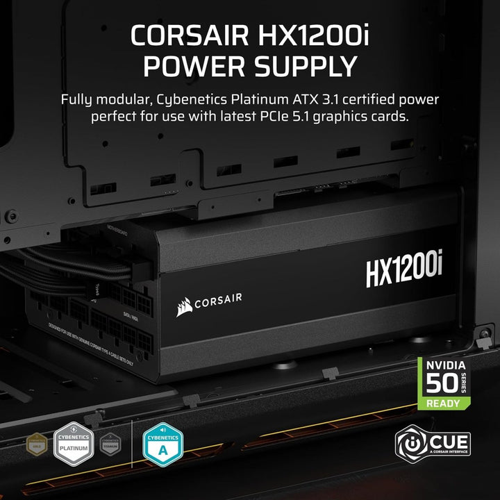 Fonte Corsair HX1200i 80 Plus Platinum Modular 3.1 Preta - ISELL & REPAIR