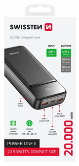 Power Bank 20000 mAh Power Line II Swissten - ISELL & REPAIR
