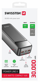 Power Bank 30000 mAh Power Line II Swissten - ISELL & REPAIR