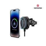 Suporte Magnético Compacto para carro com Carregador Wireless 15W Swissten - ISELL & REPAIR