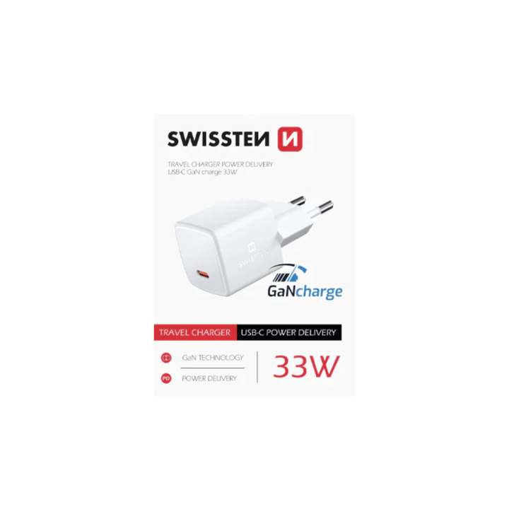 Adaptador Carregador Power Delivery USB - C 33W Swissten - ISELL & REPAIR
