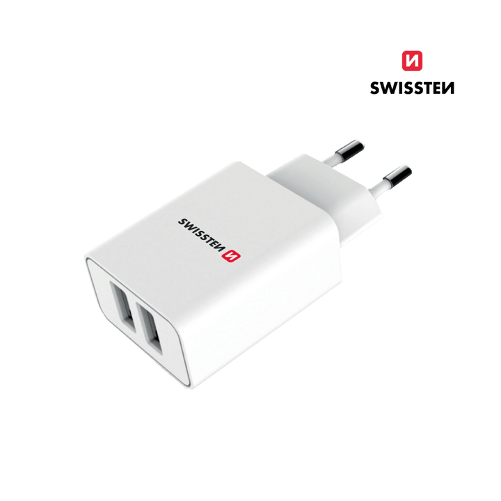 Adaptador Carregador Smart IC 2.1A (2xUSB) Swissten - ISELL & REPAIR