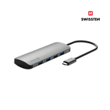Adaptador HUB USB - C 4 em 1 Swissten (4x USB 3.0) - ISELL & REPAIR