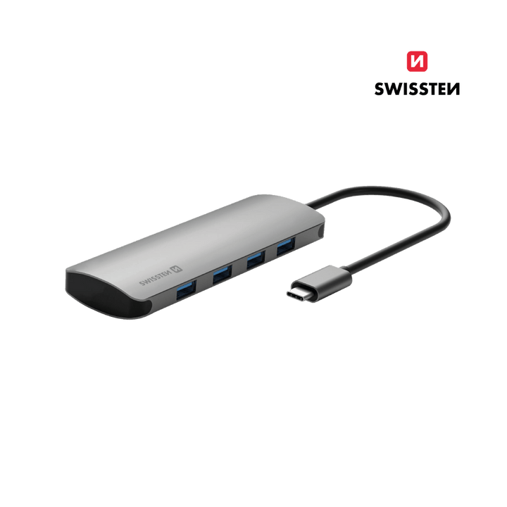 Adaptador HUB USB - C 4 em 1 Swissten (4x USB 3.0) - ISELL & REPAIR