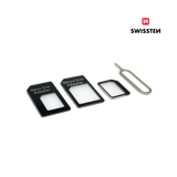 Adaptador SIM para MicroSIM e NanoSIM 4 em 1 Swissten - ISELL & REPAIR