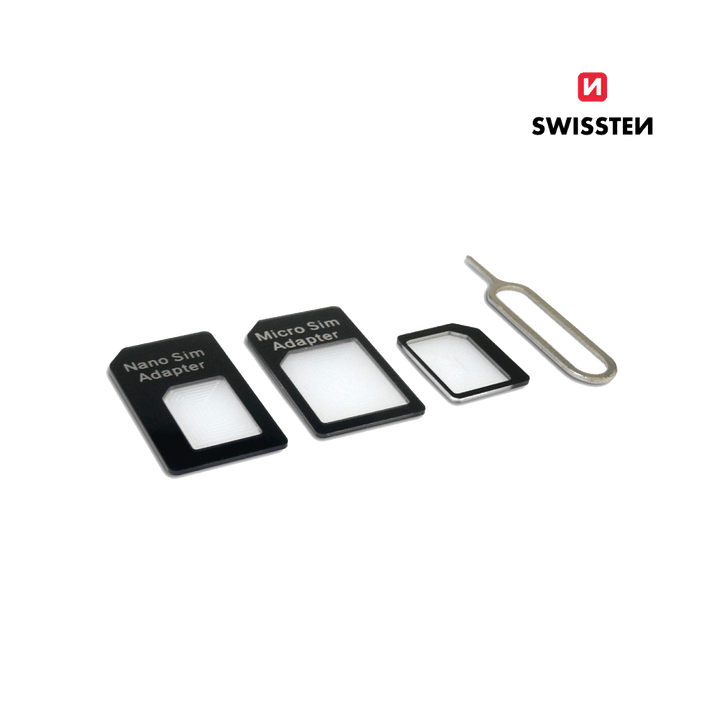 Adaptador SIM para MicroSIM e NanoSIM 4 em 1 Swissten - ISELL & REPAIR