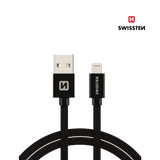 Cabo 1.2M Textile USB para Lightning MFI Swissten - ISELL & REPAIR