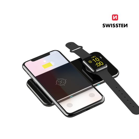 Carregador Wireless (2 em 1) 10W Swissten